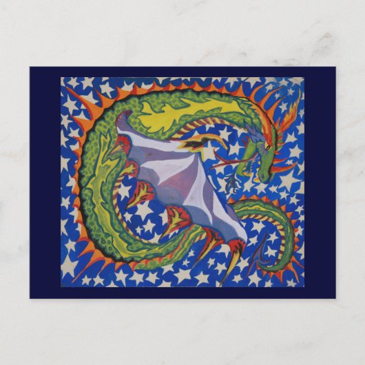 Carte Postale Dragon dans les étoiles (Devant)