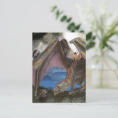 Carte Postale Dragon de bronze contre Guerrier (Debout devant)