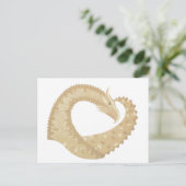 Carte Postale Dragon de coeur de grès sur blanc (Debout devant)