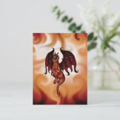 Carte Postale Dragon de fée de feu (Debout devant)