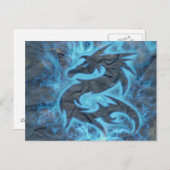 Carte Postale Dragon de feu (Devant / Derrière)