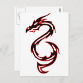 Carte Postale Dragon de feu (Devant / Derrière)