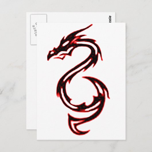 Carte Postale Dragon de feu (Devant / Derrière)