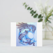 Carte Postale Dragon de lune bleue (Debout devant)