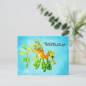 Carte Postale Dragon de mer verdoyant - Racontez l'histoire que (Debout devant)