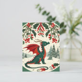 Carte Postale Dragon de Noël                                   (Debout devant)