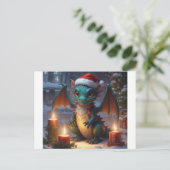 Carte Postale dragon de noël (Debout devant)