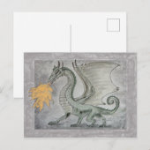 Carte Postale Dragon de respiration incendie (Devant / Derrière)