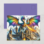 Carte postale Dragon de respiration par feu (Devant / Derrière)