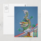 Carte Postale Dragon de temple chinois (Devant / Derrière)