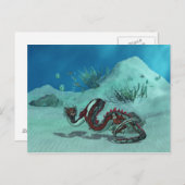 Carte postale Dragon d'eau chinois / japonais (Devant / Derrière)