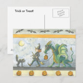 Carte Postale Dragon d'Halloween de Little Witch (carte postale) (Devant / Derrière)