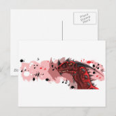 Carte Postale Dragon d'incendie (version blanche) (Devant / Derrière)