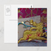 Carte Postale Dragon d'or (Devant / Derrière)