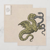 Carte Postale Dragon d'or et serpent d'argent (Devant / Derrière)