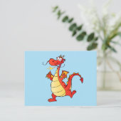Carte Postale Dragon Drôle Heureux (Debout devant)