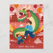 Carte Postale Dragon du Nouvel An 2024 (Devant)