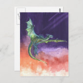Carte postale Dragon en plein essor (Devant / Derrière)