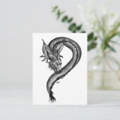Carte postale Dragon en style tatouage (Debout devant)