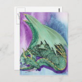 Carte Postale dragon endormi (Devant / Derrière)
