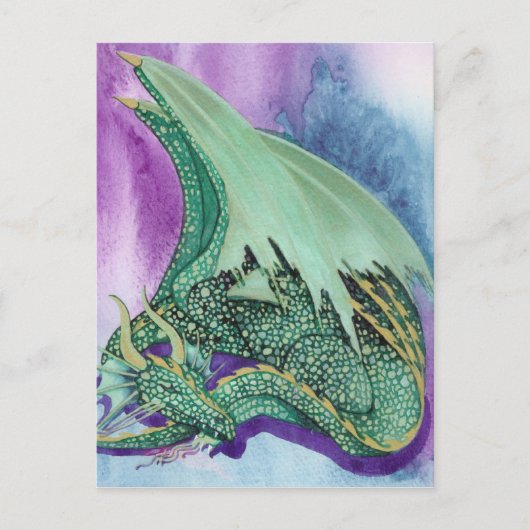 Carte Postale dragon endormi (Devant)