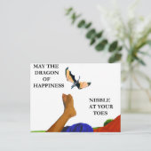 Carte Postale Dragon et orteils (Debout devant)