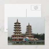 Carte postale Dragon et Pagodas de Tigre Kaohsiung (Devant / Derrière)