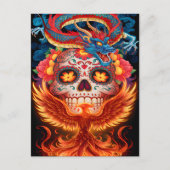 Carte Postale Dragon Et Phénix Du Jour Des Morts (Devant)