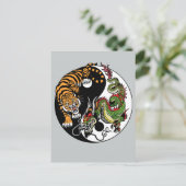 Carte Postale dragon et tigre yin yang (Debout devant)
