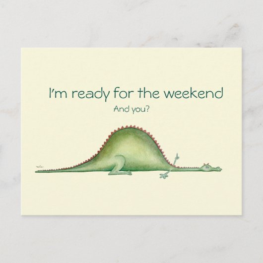 Carte Postale Dragon étendu sur le sol (Devant)