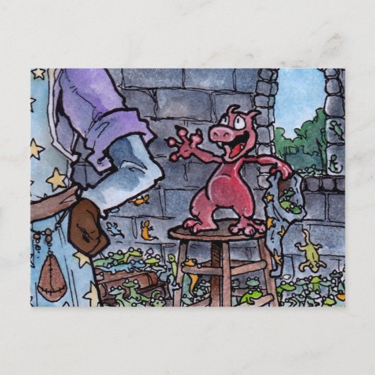 Carte Postale Dragon Familier (Devant)