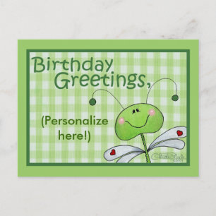 Carte Postale Dragon Fly Anniversaire personnalisation