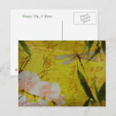 Carte Postale Dragon Fly N Roses (Devant / Derrière)