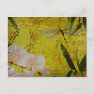 Carte Postale Dragon Fly N Roses