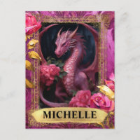 Dragon Fuchsia Romantique et Roses Fantastique