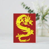 Carte Postale dragon golden (Debout devant)