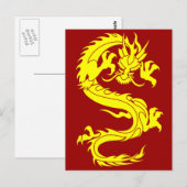 Carte Postale dragon golden (Devant / Derrière)