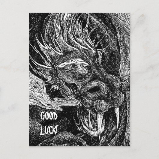 Carte postale Dragon 'Good Luck' (Devant)