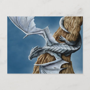 Carte postale Dragon gris clair