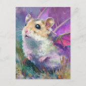 Carte Postale Dragon hamster adorable (Devant)