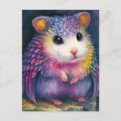 Carte Postale Dragon Hamster Rose Unique (Devant)