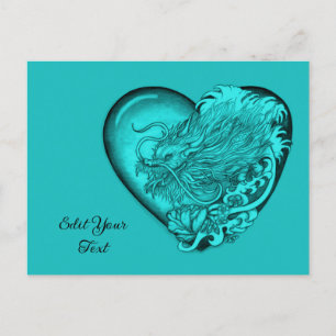 Carte Postale Dragon Heart Tattoo Art