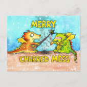 Carte postale Dragon Joyeux Noël par Nicole Janes (Devant)