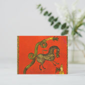 Carte Postale Dragon médiéval (Debout devant)