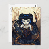 Carte postale "Dragon noir" (Devant / Derrière)