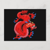 Carte Postale Dragon Oriental Rouge (Devant)