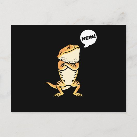Carte Postale Dragon Pogona Reptile Lizard à tête têtue (Devant)