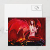 Carte Postale Dragon rouge (Devant / Derrière)