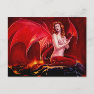 Carte Postale Dragon rouge