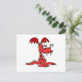 Carte Postale Dragon rouge (Debout devant)